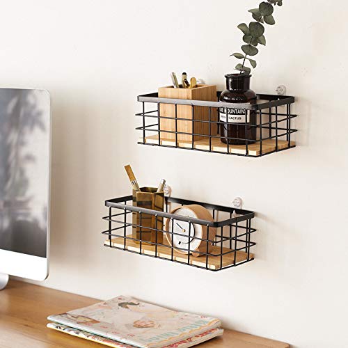 Metal Wire Bathroom Storage Organizer Basket Bin, Rustic Vintage Wire ...