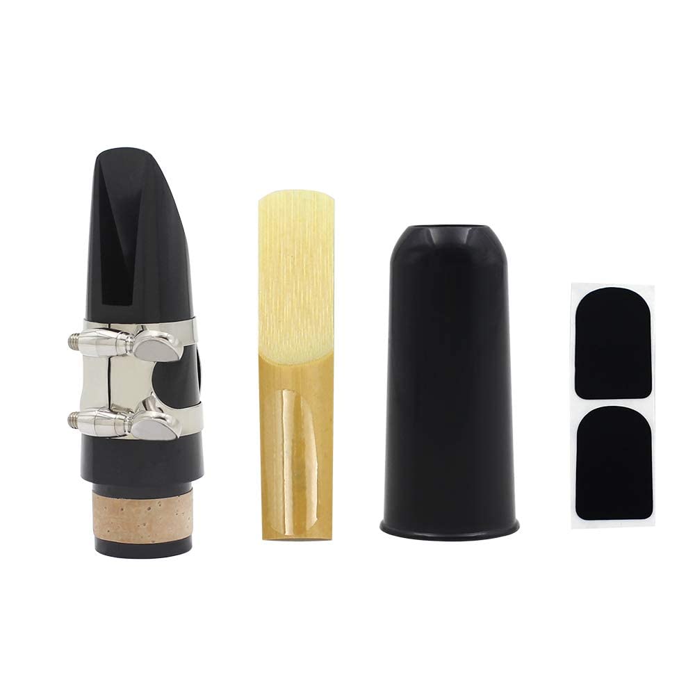 Clarinet Mouthpiece Kit, Includes Ligatureclarinet Mouthpiece Cushionsclarinet Reed 25Black Clarinet Mouthpiece Plastic Cap