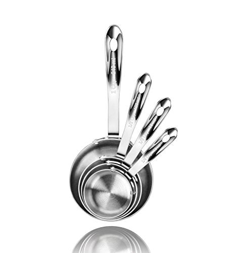 Artaste 43143 Stainless Steel 18/8 Measuring Cups (Set Of 4), Silver
