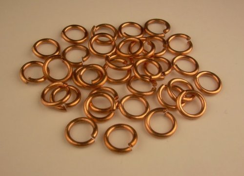 18 Ga Solid Copper 7 Mm O/D Jump Ring 230 P. 1 Oz Saw-Cut Made In Usa