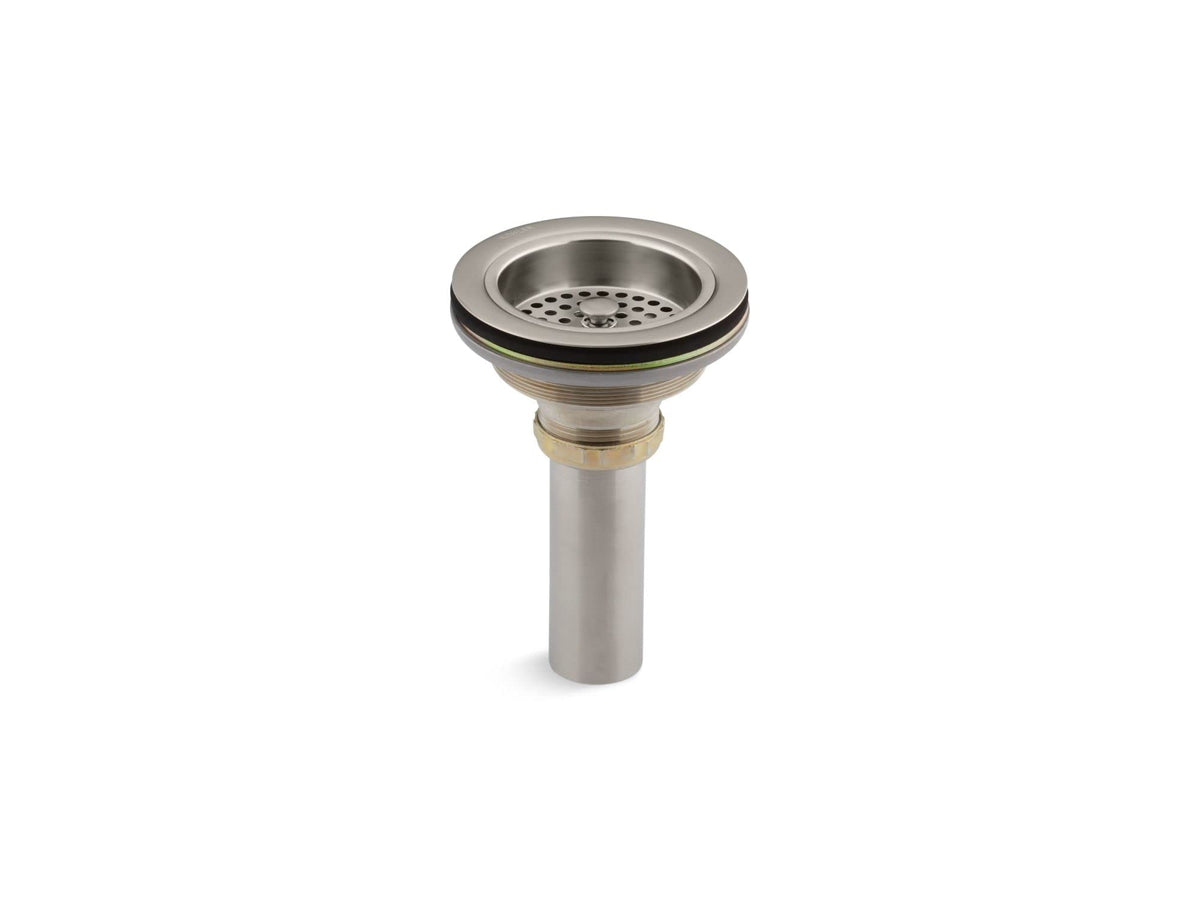 Kohler 8801-2Bz Duostrainer Sink Drain And Strainer With Tailpiece, Vibrant Brushed Nickel