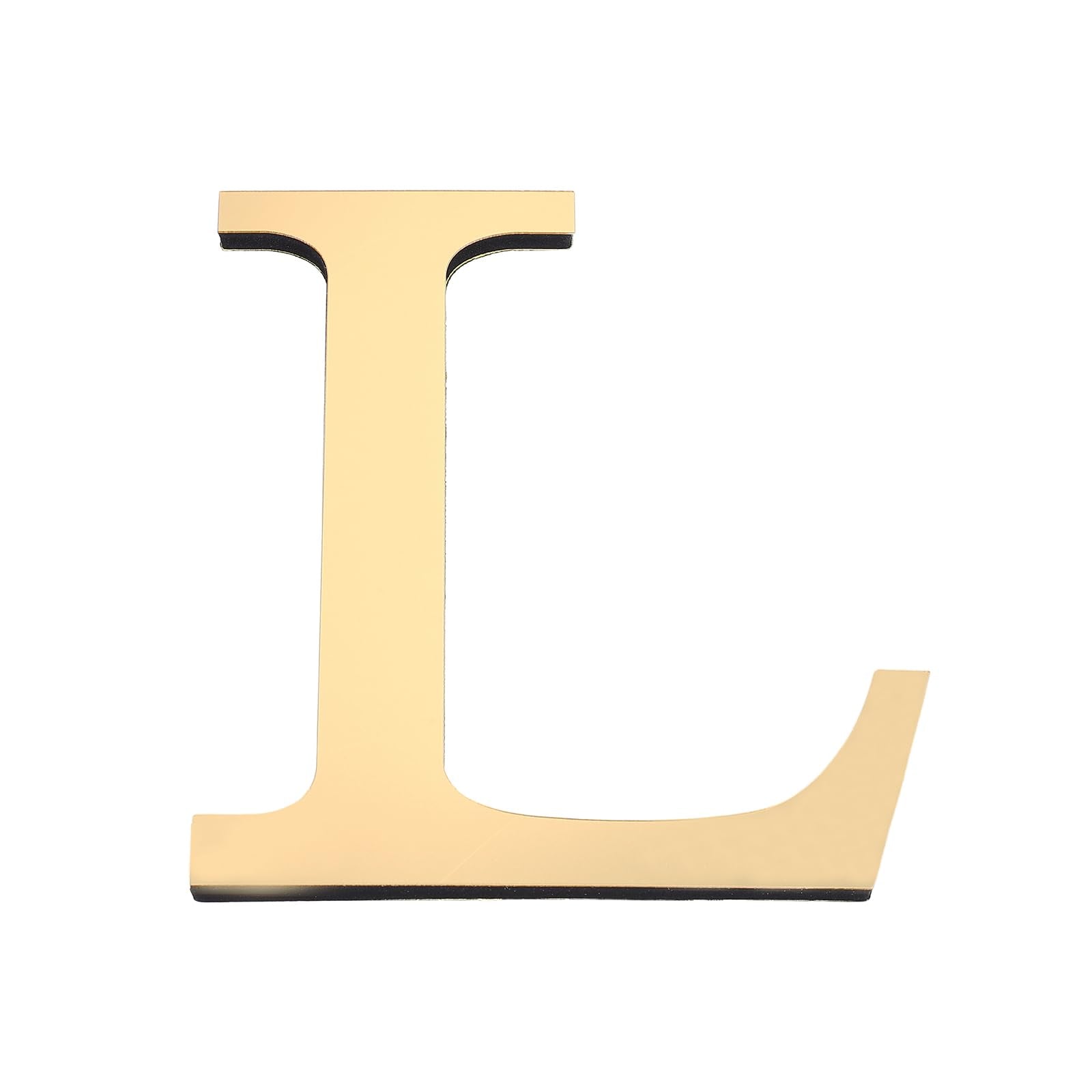 PATIKIL 7.87 Inch 3D Acrylic Alphabet Mirror Wall Stickers Letter l Self-Adhesive Home Decor Letter Sign Art Sticker Decal for D