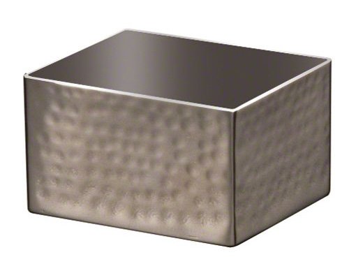 American Metalcraft Hmsph4 Hammered Stainless Steel Rectangle Sugar Packet Holder, 2.75'' L X 3.25'' W, Silver