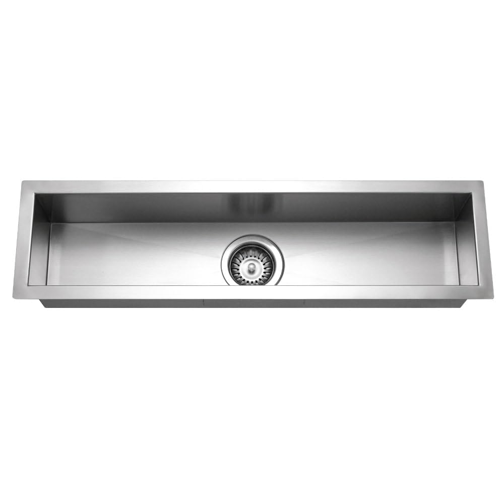 Houzer Ctb-3285 Contempo Trough Series Stainless Steel Bar Sink, 30-By-6-1/2-Inch, Satin