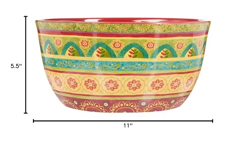Certified International Tunisian Sunset Deep Bowl, 11'' X 5.5'', Multicolor