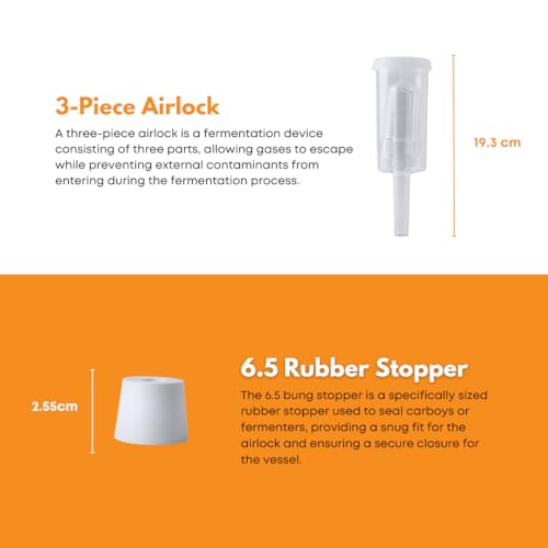 FastRack Glass Fermenter Jug, 1 Gallon, Clear, Model B00KQN9OSK, Perfect for Home Brewing