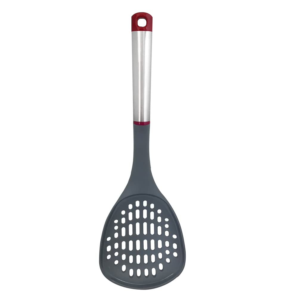 Slotted Spoon- Skimmer Slotted Spoon-Heatproof Skimmer Strainer,Safe For Non Stick Cookware