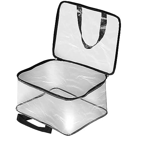 Kindred Transparent Multipurpose Storage Organizer Bag For Saree Covers, Clothes, Lehenga, Blankets, Bedsheets, Toys Plastic Sto