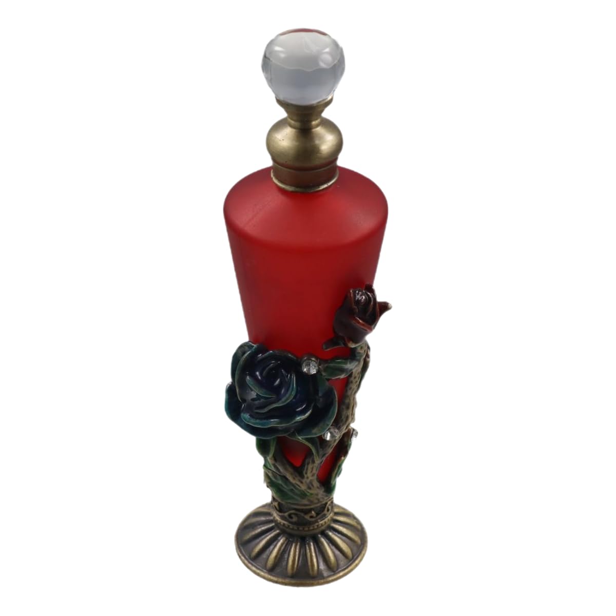 zaoalife Antique Perfume Bottles,Empty Perfume Bottle,Crystal Perfume Bottles,Roses Perfume Bottle,Essence Oil Container,Glass O
