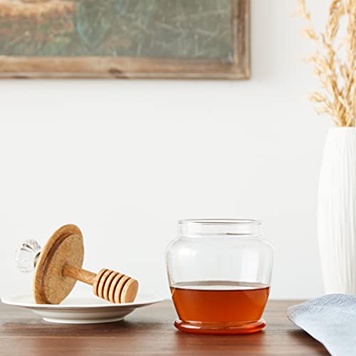 Mud Pie Glass Honey Jar, 5'' X 3 1/4'' Dia, 1100 Milliliters, Clear