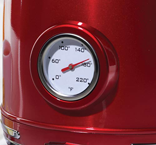 Nostalgia Retro Stainless Steel Electric Tea And Water Kettle, 1.7 Liters, Auto-Shut Off & Boil-Dry Protection, Water Level Indi