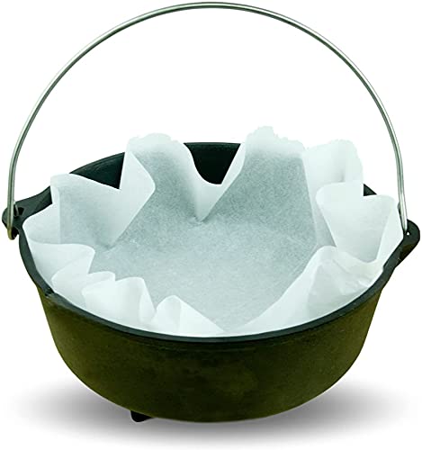 CampLiner Disposable Dutch Oven Liners - 20 Pack Extra-Thick Parchment Paper Rounds for 10   -14    Cast Iron Dutch Ovens | Eco-