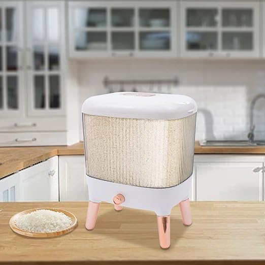Mapple Creation 22 Lbs (About 10Kg), Dry Food, Flour, Grain, Container With Lid And Measuring Cup, Fully Airtight Dry Food Stora