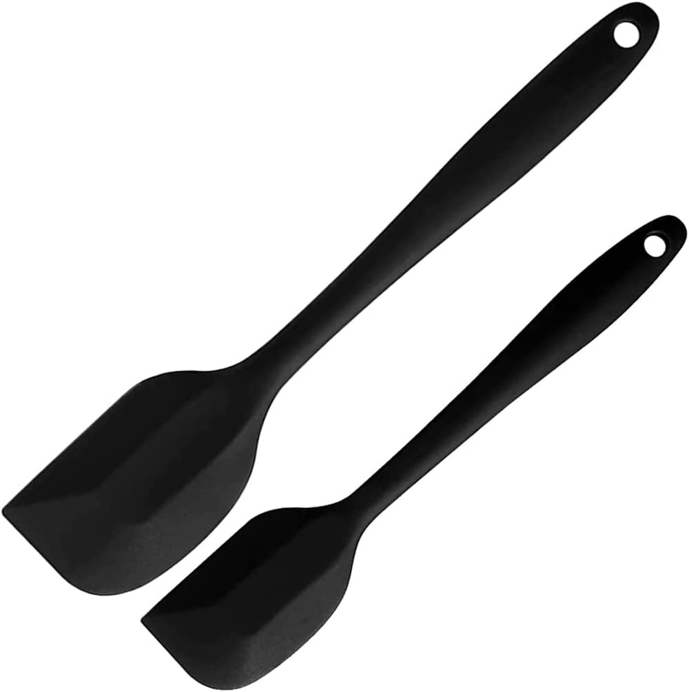 Woodtula 2Pcs Silicone Spatula Set  NonStick Spatula With Stainless Steel Core  Scraper Saptula For Baking  Turner Sptula (B