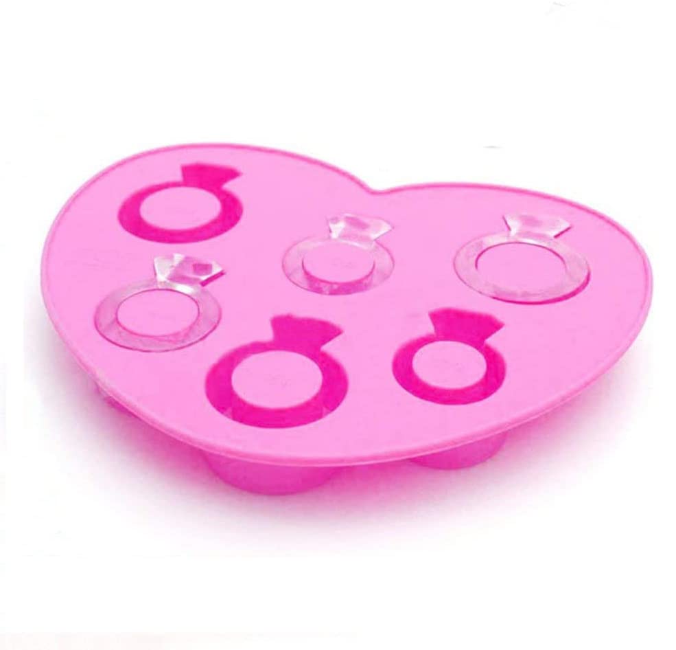 Samzareulo Funny Shape Candy Molds For Chocolate Mold (Diamond-Ring)