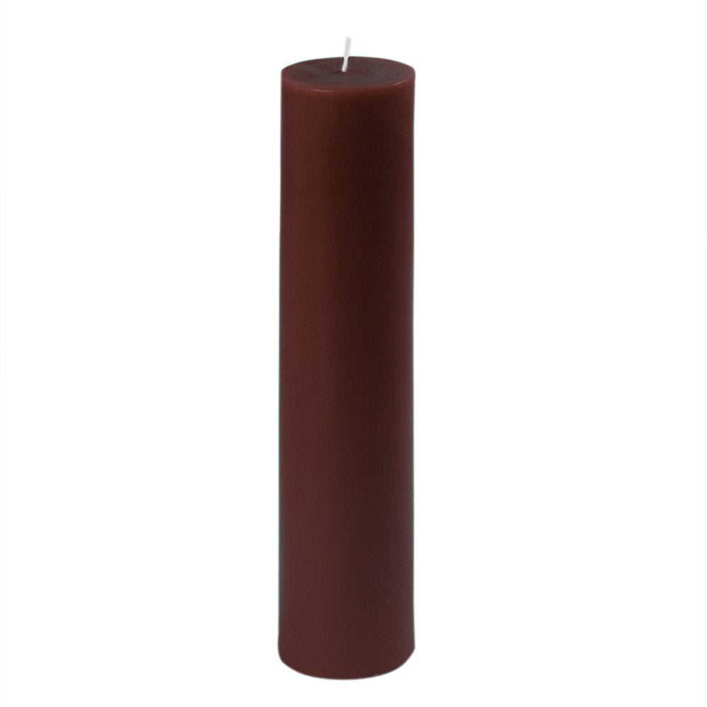 Jeco 2 x 9 Inch Brown Pillar Candle