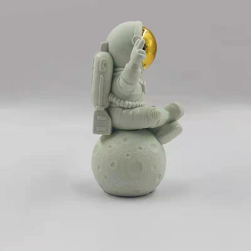 BUBUHSHM Figurine Statue Astronaut Sculpture Spaceman D  cor,Sculptures Home D  cor,White Shelf Decoration,Tabletop Decoration,C