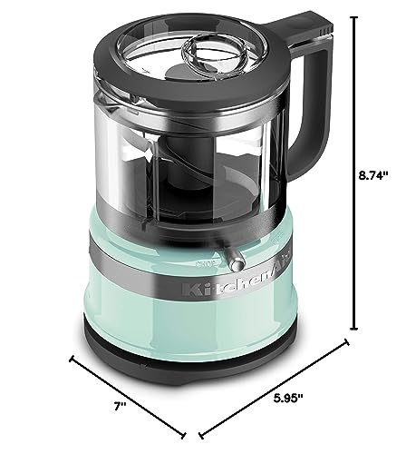 KitchenAid KFC3516IC 3.5 Cup Food Chopper - Ice Blue, Compact Design for Quick Meal Prep