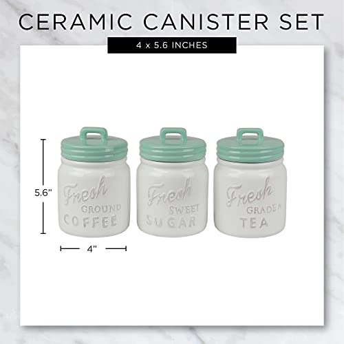 DII Kitchen Accessories Collection Ceramics  Cookie Jar  Aqua