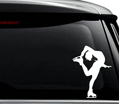 Ice Skater Skating Decal Sticker For Use On Laptop, Helmet, Car, Truck, Motorcycle, Windows, Bumper, Wall, And Decor Size- 20 In
