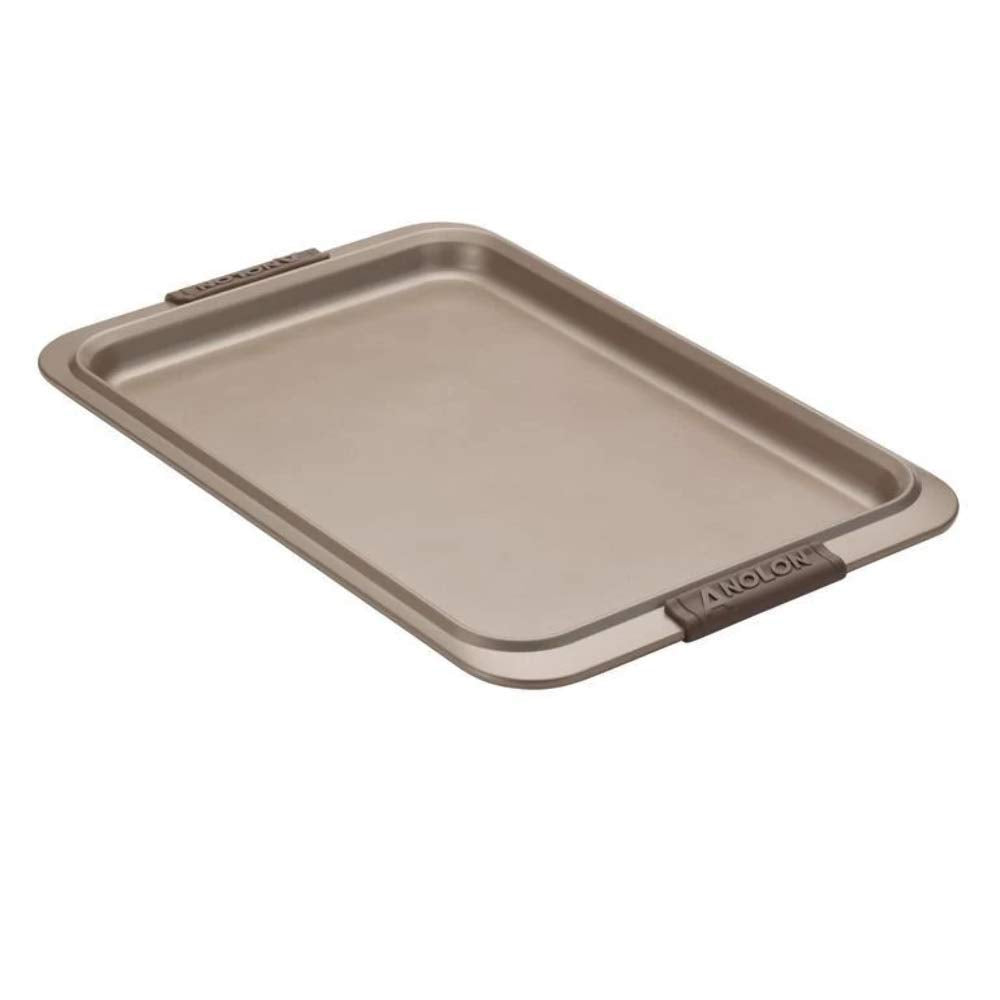 Anolon Bronze Nonstick Baking Sheet / Cookie Sheet / Cookie Pan With Grips - 11 Inch X 17 Inch, Brown