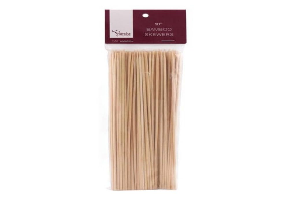 Blue Sky Bamboo Wooden Skewers - 10 Inches | 100-Count - Perfect For Grilling, Bbq, Kebabs, Fruit, Appetizers & More