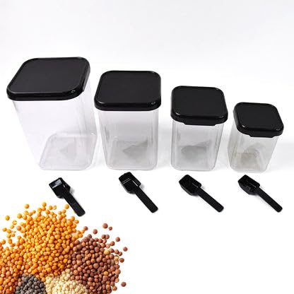 Oblivion Jars Containers  Multipurpose Plastic Airtight & Stackable, Food Storage Box With Lids For Kitchen Pantry, Cereal, Gra