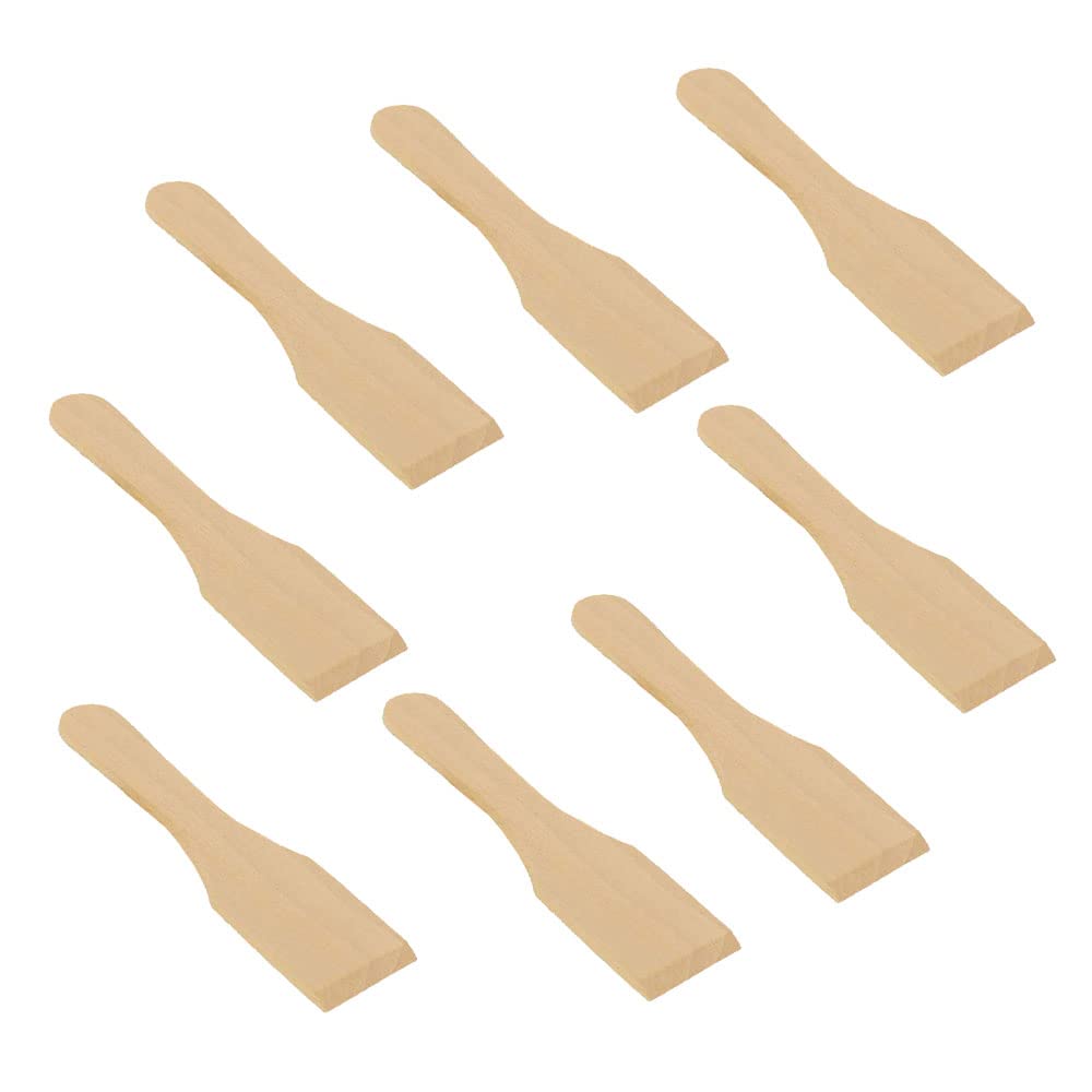 Wooden Raclette Spatula Wood Kitchen Utensils for Non-stick Pans, Cheese Grills, Gourmet Boards, Frying Pans, Fondue, 8 pcs/set