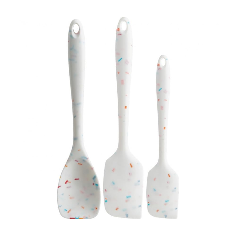 Trudeau Confetti Silicone Set Of 3 Spatulas
