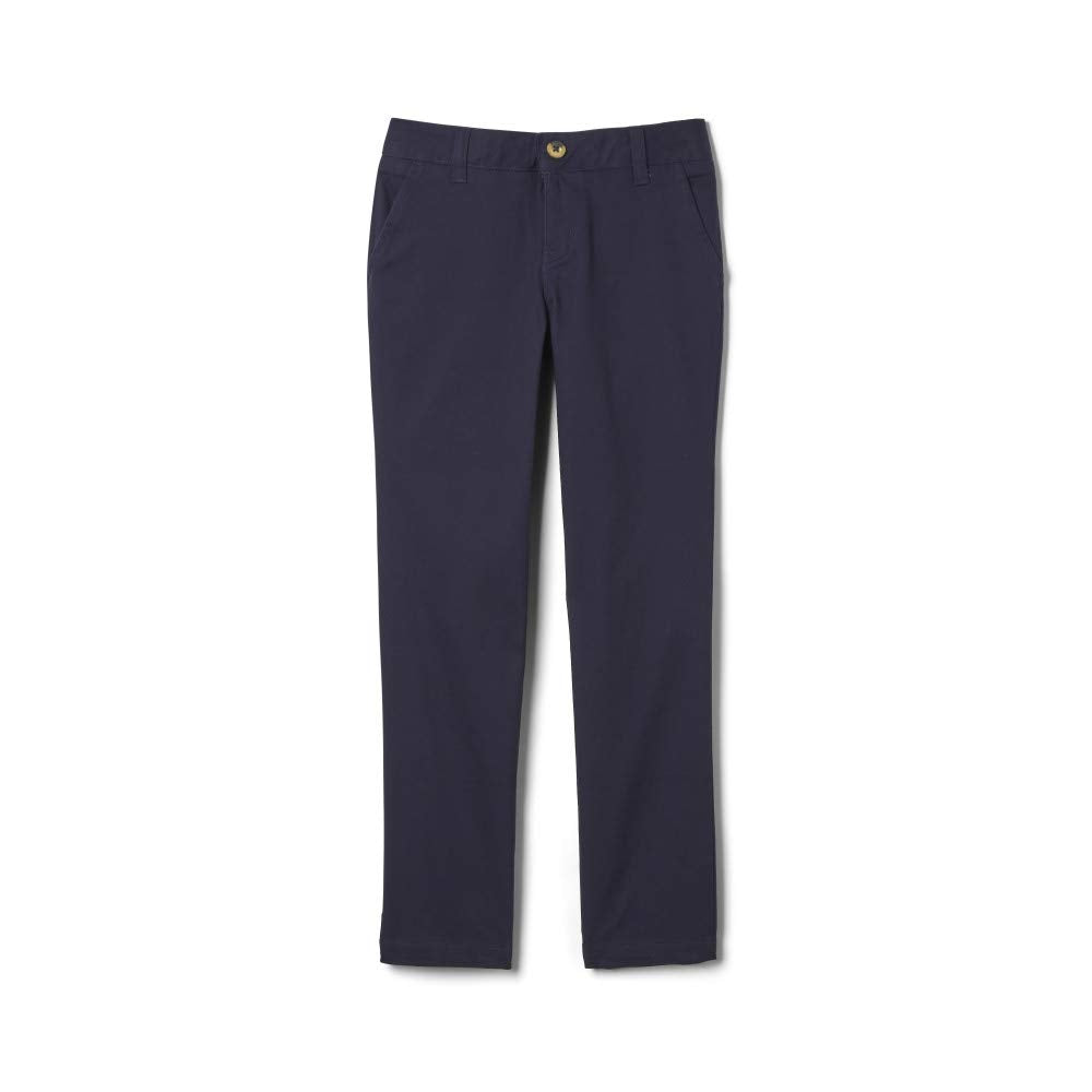 French Toast Big Girls Straight Leg Pant, Navy, 12