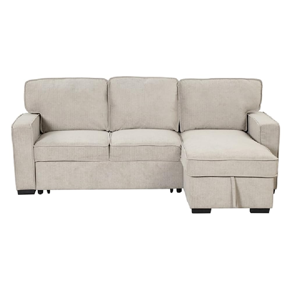 Royaloak Boston American Lounger Fabric| Convertible Sofa To Bed | Built In Usb Port | Solid Wood Frame | Pocket Springs | Sofa 