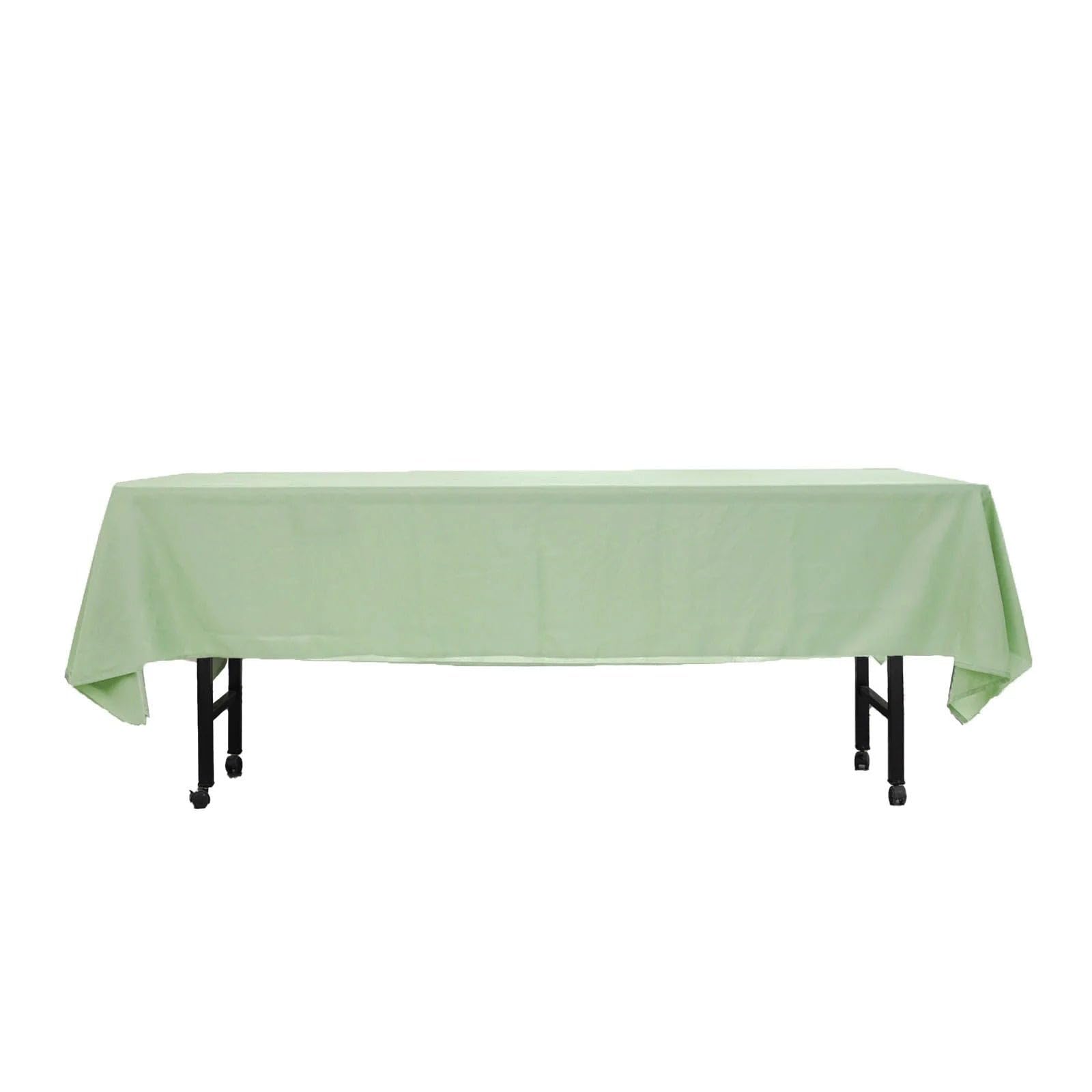 Balsacircle 60X102-Inch Sage Green Rectangle Polyester Tablecloth Table Cover Linens For Wedding Party Events Kitchen Dining