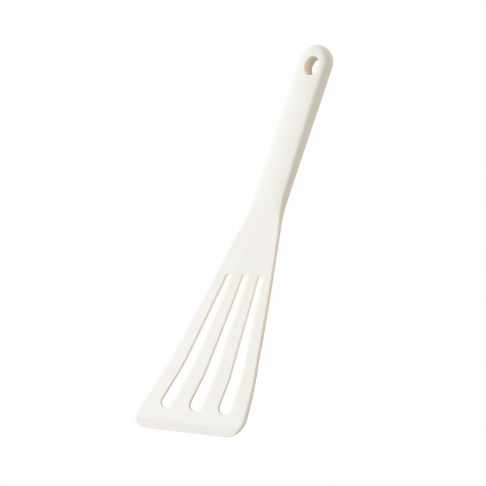 Ecomistiq 3 Pieces HeatResistant Silicone Spatula Non Stick Safe Nonstick Turner Flexible Slotted Easy To Clean, White, Gj11 |
