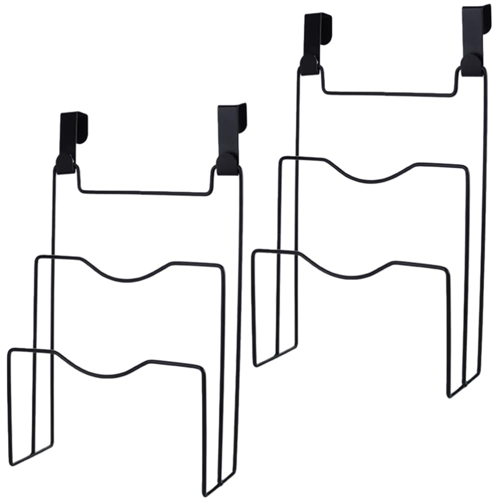 Alipis Pot Lid Organizer for Cabinet Door Hanging Pan Lid Holder and Cutting Board Rack with 4 Hooks 12.12 X 8.07 X 3.22 in Kitc