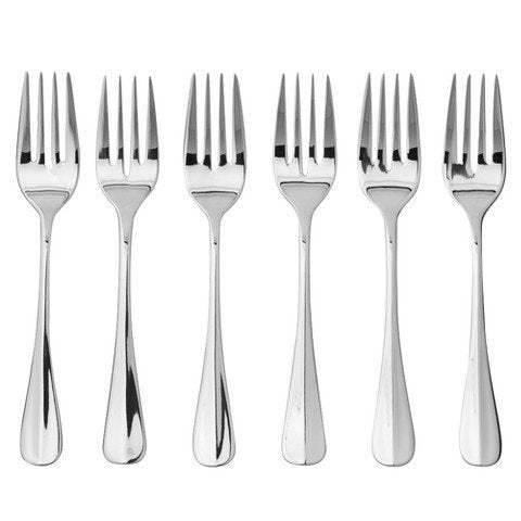 Oneida Savor Salad Forks Set of 6, Stainless Steel, Silver, 6.43"L x 1.06"W, Model B322006AKOHLS