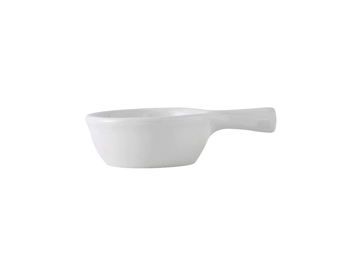 Tuxton China BPS-0902 French Casserole, 9 oz., 7 x 4-3/4 x 1-7/8, with Handle, Microwave & Dishwasher Safe, Oven Proof, Fully vi