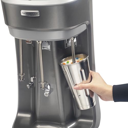 Hamilton Beach Hmd400 120V Triple Spindle Commercial Drink Mixer, Grey