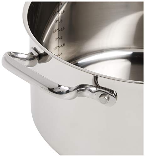 T-fal Performa Stainless Steel Stockpot 9.5 Inch Induction Oven Broiler Safe 500F  Lid Safe 350F Pots and Pans  Cookware Silver