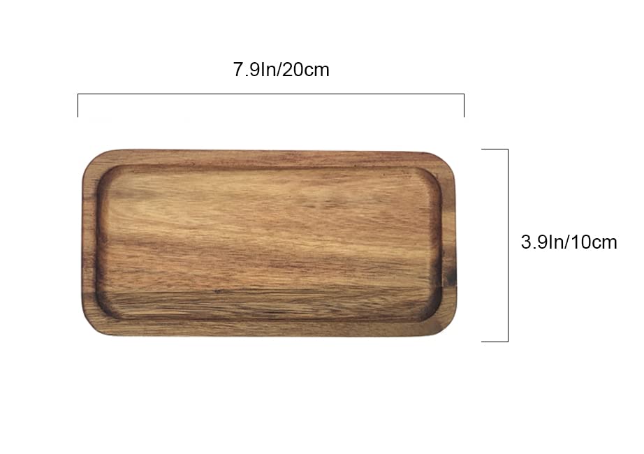 Homeimpel Wooden Platter, Wood Dinner Plates, Wooden Serving Tray, Wooden Dish For Sweets Fruit Dessert Food Appetizer Dessert S