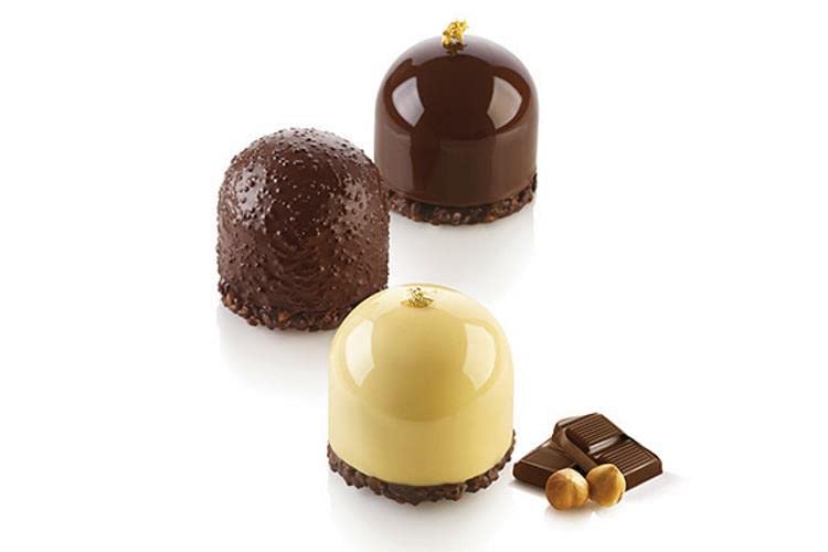 Silikomart Dome 125 Silicone Mold With 8 Cavities, Each 2.44 Inch Diameter X 2.04 Inch High