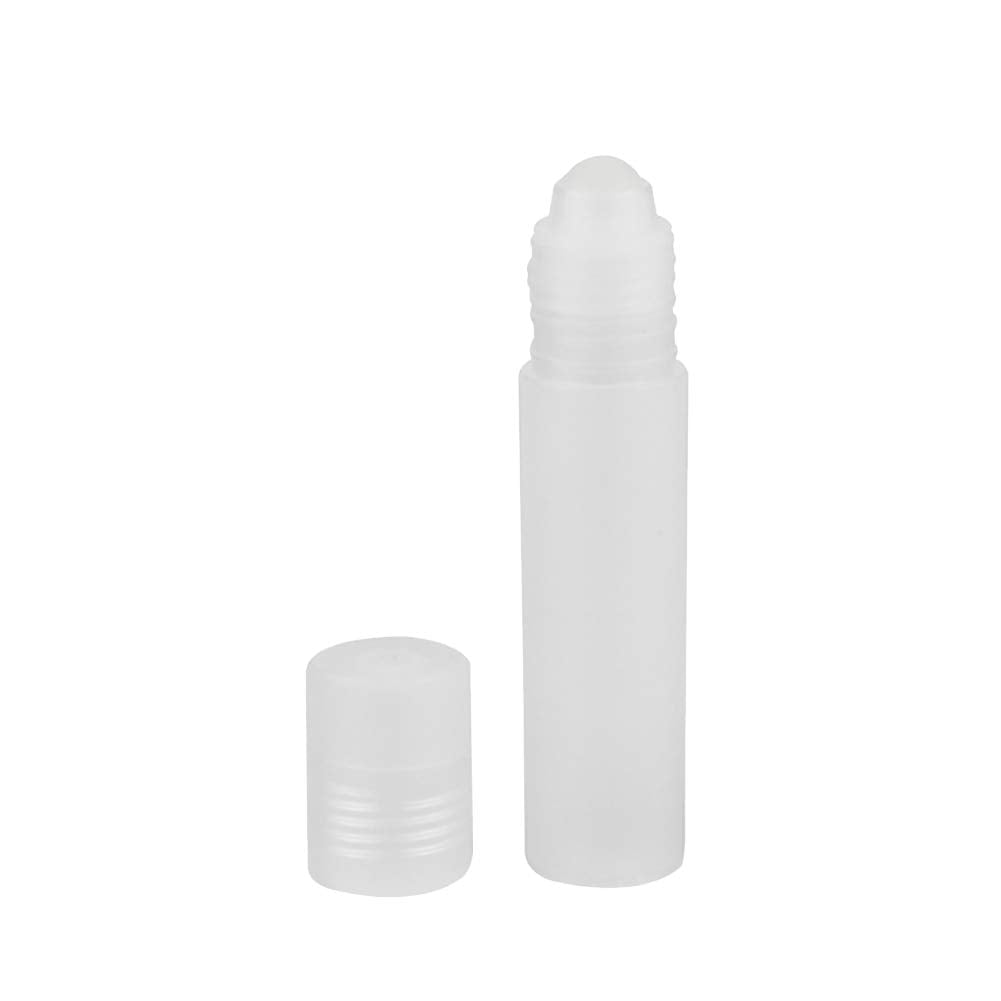 UUYYEO 5 Pcs Empty Refillable Roll On Bottles Plastic Roller Bottle Rollerball Bottles DIY Deodorant Containers with Plastic Rol
