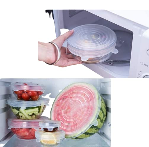 Breewell Reusable Silicone Wraps Seal Bowl Covers Food Saving Storage Stretch Lids Refrigerator Accessories Kitchen Gadgets | Wh