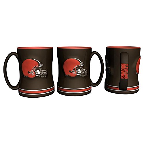 Cleveland Browns Coffee Mug - 14Oz Sculpted Relief - New Upc