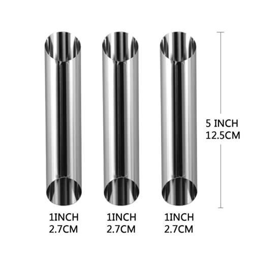 Kddom 5 Pcs Stainless Steel Cannoli Tubes Molds,Non-Stick Cream Danish Pastry Baking Molds For Croissant Shell,Cream Roll,Pastry