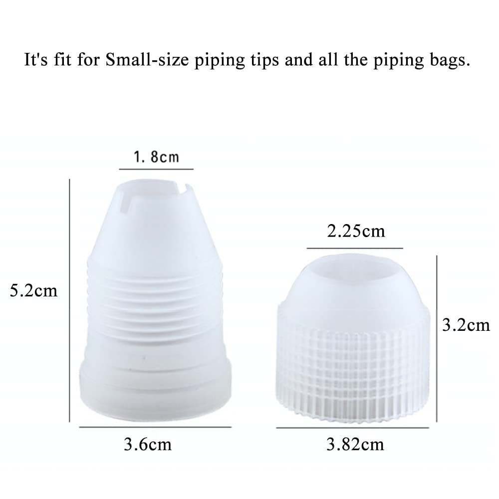 Hahiyo Plastic Couplers Of Large Size Easy To Twist For Cake Decorating Piping Tip Coupler For Icing Nozzles (6 Pieces)