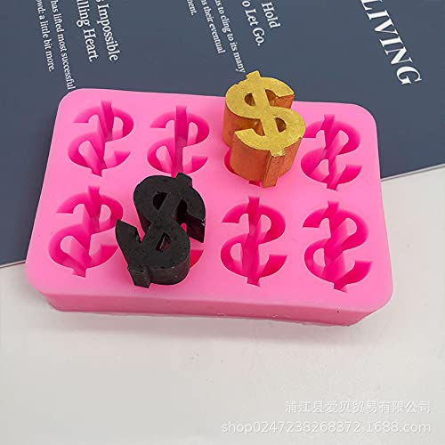 Playing Mold Mini 8 Dollar Sign Cavity Silicone Molds For Diy Cake Fondant Biscuit Cookies Soap Sugar Pudding Chocolate Hard Can