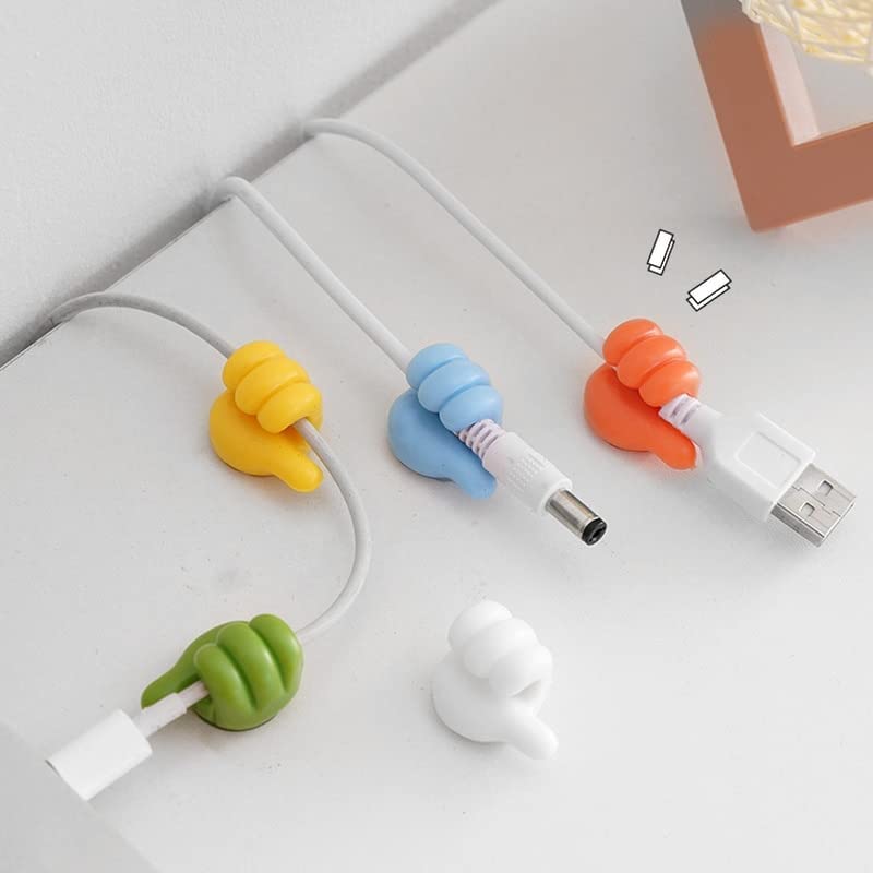 Joy Glee Silicone Thumb Wall StickOn Hook Multipurpose Car Adhesive Cable Wire Clip Key Hanger Holder For Hanging Hangers Bedro
