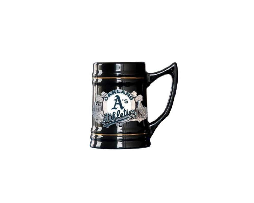 Siskiyou Gifts Mlb Oakland Athletics Steinstein 18Oz Black, Team Colors, One Size