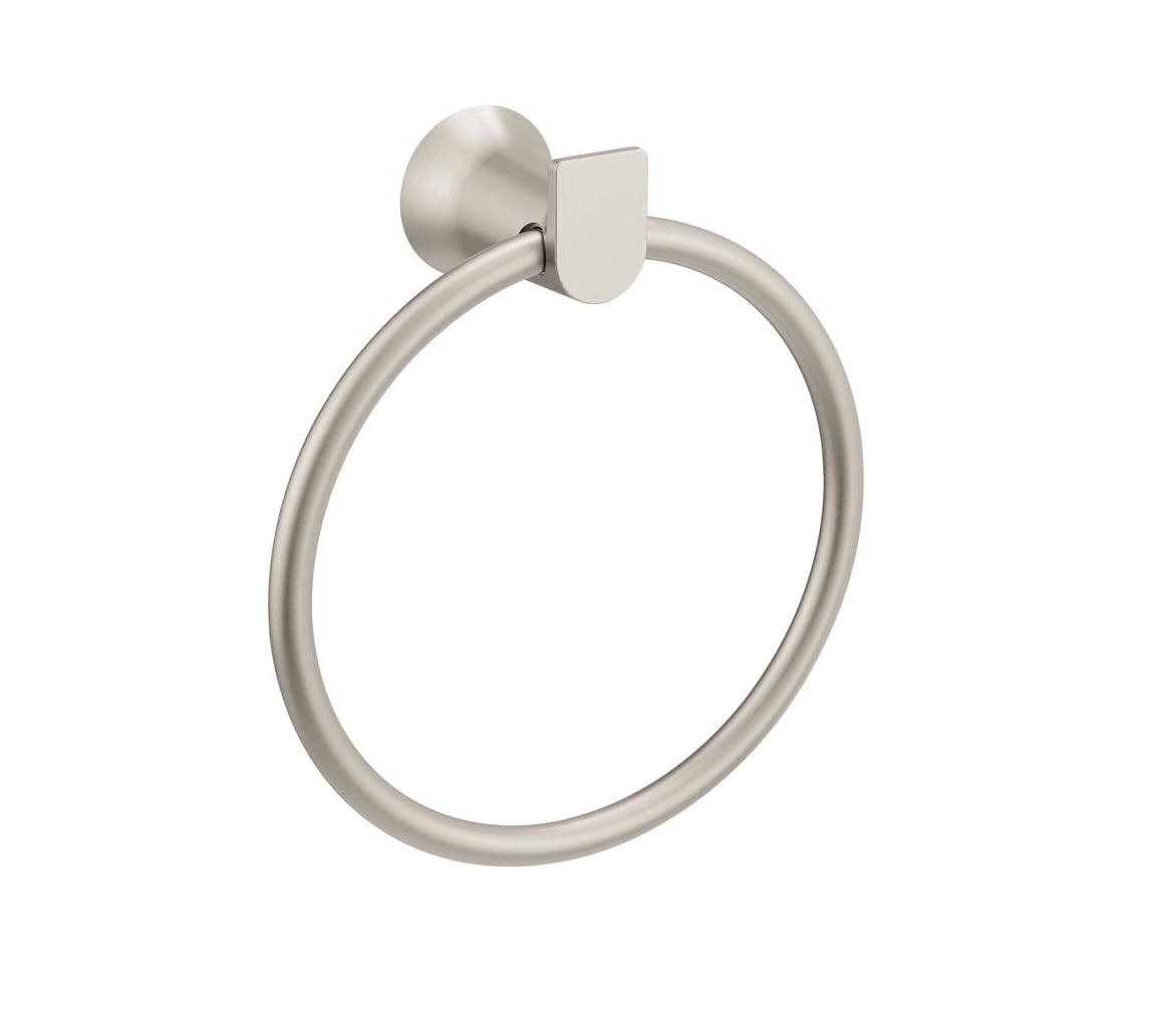 Moen Bh3686Bn Genta Towel Ring, Brushed Nickel, 6 Inches