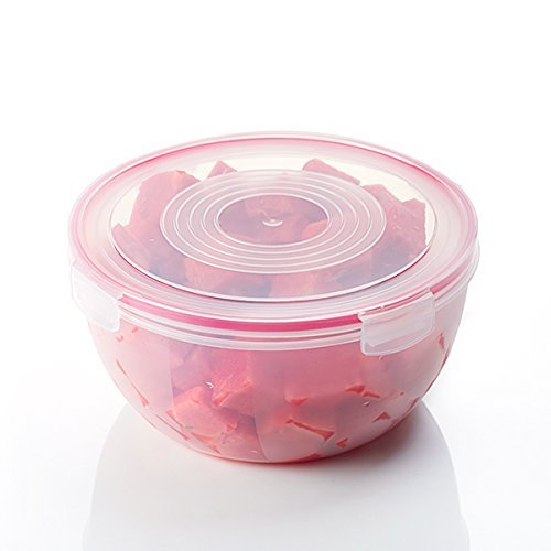 Komax Biokips Mixing Bowls With Lids Set - Multi-Use, Stackable Airtight Food Storage Containers - Bpa-Free Salad Bowls With Lid